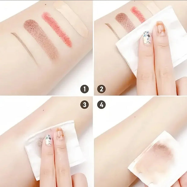 50/100Piece Disposable Makeup Pads Cleansing Puffs Makeup Remover Pads Suitable for face use、Eye and Lip Makeup Remover、Nail Rem