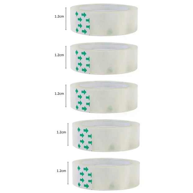 10/5/1 Rolls Premium Transparent Tape 0.8cm 1.2cm 1.8cm Multifuntion High-viscosity Adhesive Tape for Gift Wrapping Packing