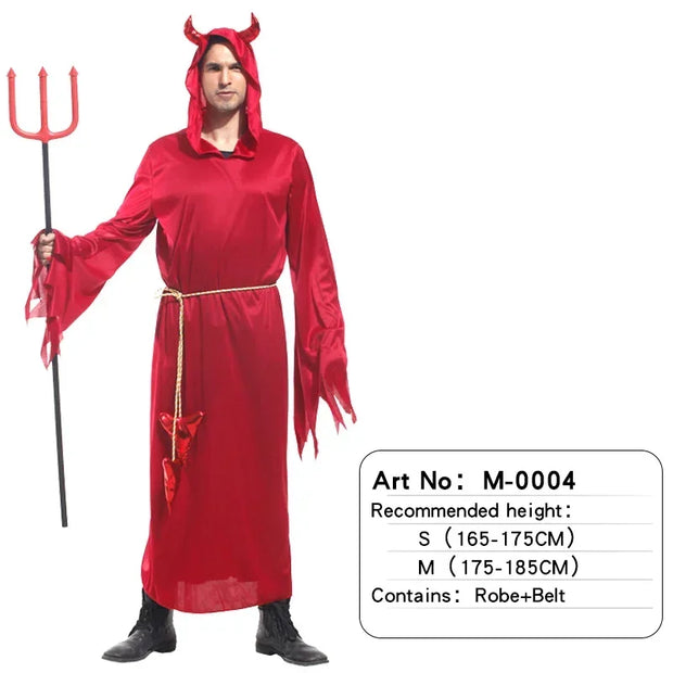 Halloween Male Vampire Cosplay Costume with Shirt/ Pants/ Vest/ Cloak，Men's Carnival Party Devil Dress Up