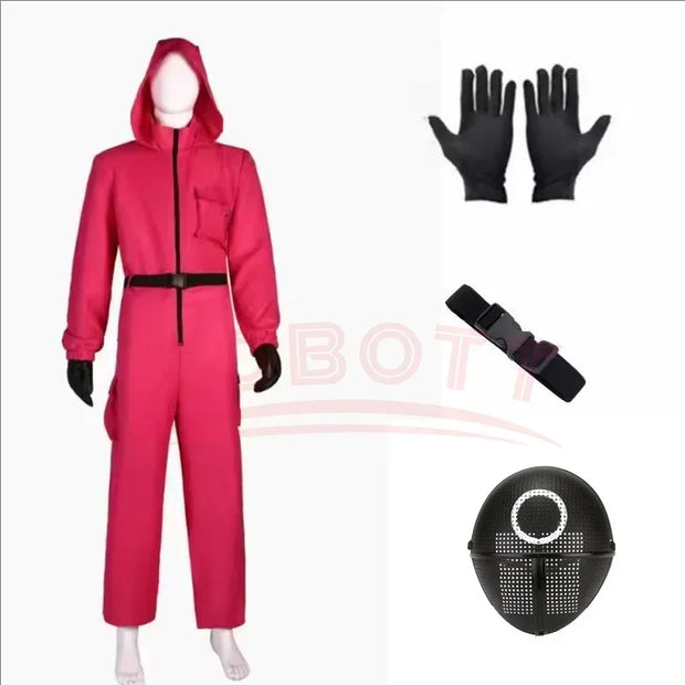 TV Game Red Calamari Game Jumpsuit Cosplay Party Tracksuit Outfits Mask Props Role Play Classic Costume From Ko New 2025