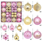 Christmas Tree Decoration 42PCS 6CM Balls Ornaments Set For Xmas Hanging Holiday Home Supplies Christmas Year Party Gifts New