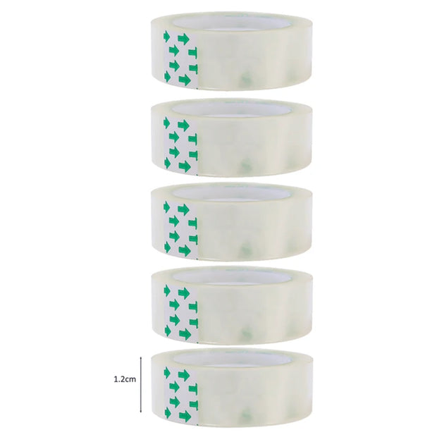 18/12/8mm Transparent Adhesive Tape Pack Tools Stationery Office School Supplies Students Adhesive Tape Packing Present Flower
