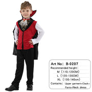 Halloween Boy Vampire Costume ,Boy Devil Role-playing Outfit,Children Carnival Live Performance Dress Up