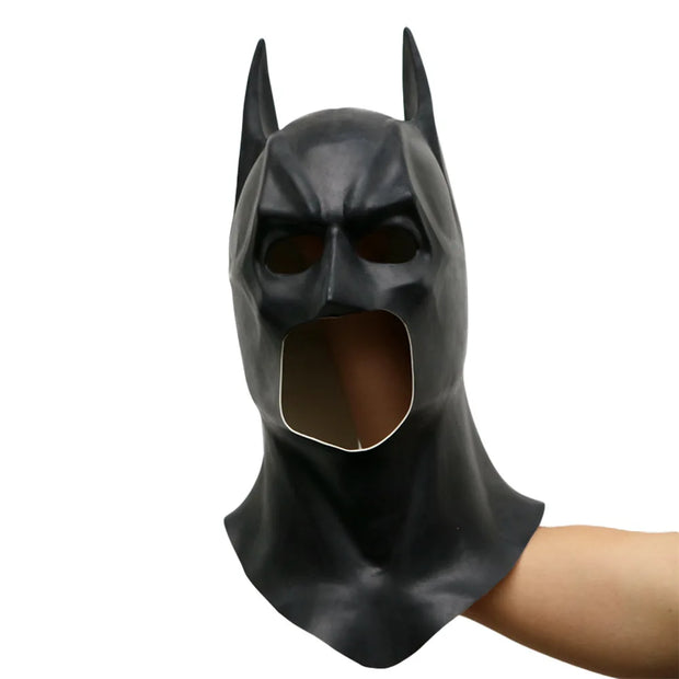 Bat Mask Headgear Latex Material Adult Halloween Cosplay Props Bruce Wayne Full Head Mask Masquerade Camouflage Party Costume