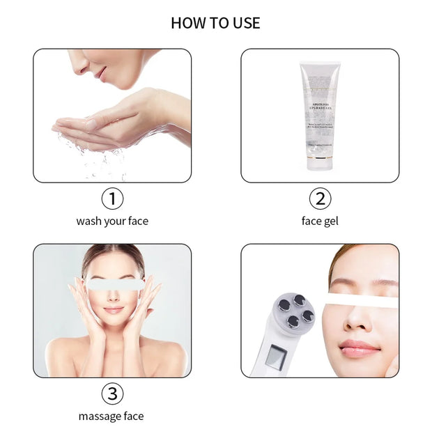 Facial Electroporation LED Photon Beauty Device RF Radiofrequen EMS Lifting Tighten Machine Skin Care Microcurrent Face Massager