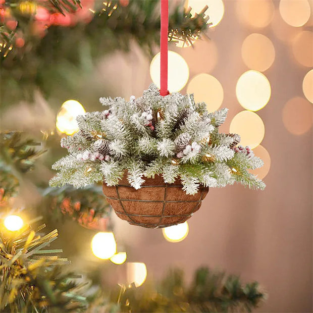Christmas Holiday Art Wreath Decorative Simulation Door Wreath Christmas Decorations for Window Christmas Pendant