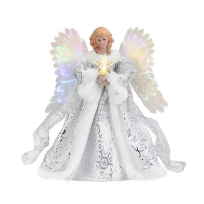 New Christmas Tree Decoration Golden Angel Dolls Tree Top Star LED Glowing Pendant Christmas Tree Top Decoratiostival decoration