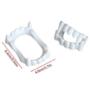 10Pcs Halloween Vampire Denture Luminous Fake Teeth Dress Up Props Horror Zombie Teeth Grim Reaper Braces Glow Party Supplies