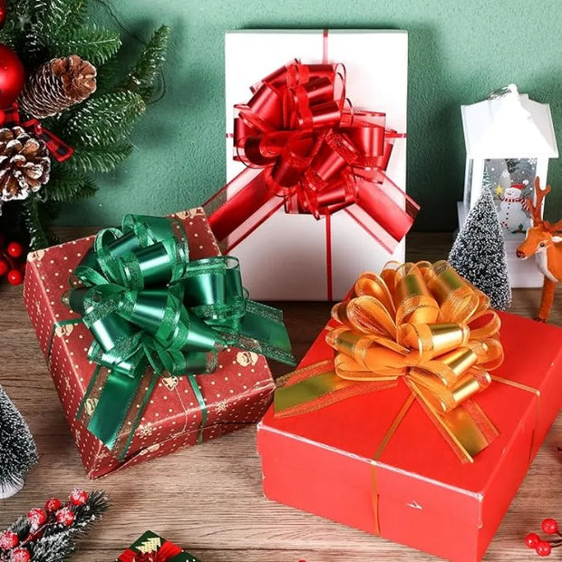 10/1PCS Pull Bow Gift Ribbons Flower Wrappers For Wedding Events Adornment Birthday Christmas Party Car Decor Gifts Box Bows