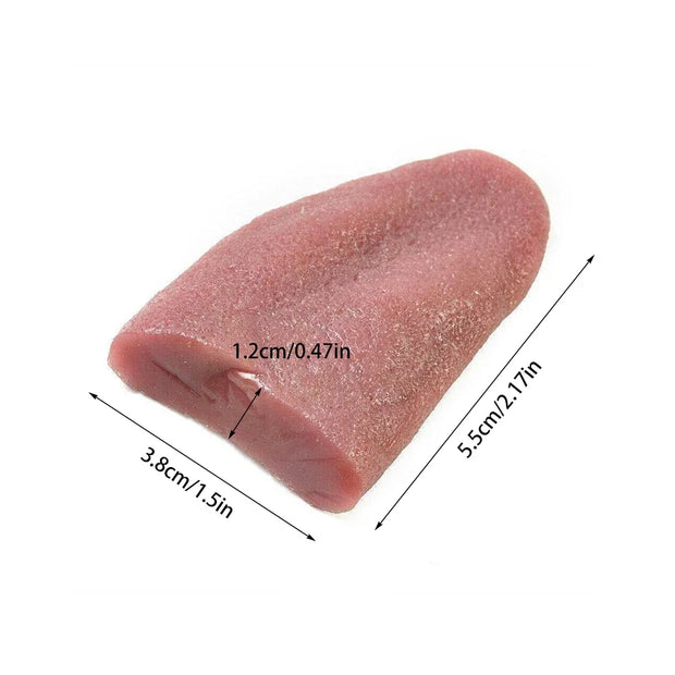 Steel Needle Tongue Piercing Magician Props Halloween Fool's Day Trickery Toys Fake Simulation Magic Realistic Fake Tongue Prank