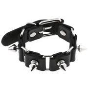 Hip Hop Rock PU Leather Bracelet Men and Women Punk Spikes Rivets Skull Heart Cross Creative Party Bracelet Jewelry Accessories