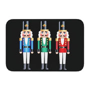 Nutcracker Doll Floor Door Kitchen Bath Mats Anti-Slip Indoor Christmas Soldier Toy Doormat Garage Entrance Rug Carpet Footpad