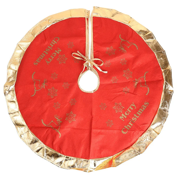 Christmas Tree Skirt Classic Christmas Tree Carpet Base Mat Xmas Trees Skirts Base Cover Home Indoor Party New Year Decorations