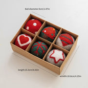 6 Christmas Decoration Felt Balls Small Hanging Christmas Snowflakes Snowman Garland Christmas Tree Decorations Christmas Gifts