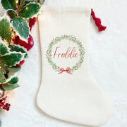 personalised Custom Santa sack Christmas stocking Merry Xmas eve Decoration family Children kid boy girl gift Present Toy Bag