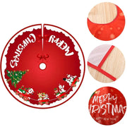 90CM Cartoon Christmas Tree Skirt Crafts Tree Surround Base Set Merry Christmas Decorations for Home Xmas Ornaments Navidad
