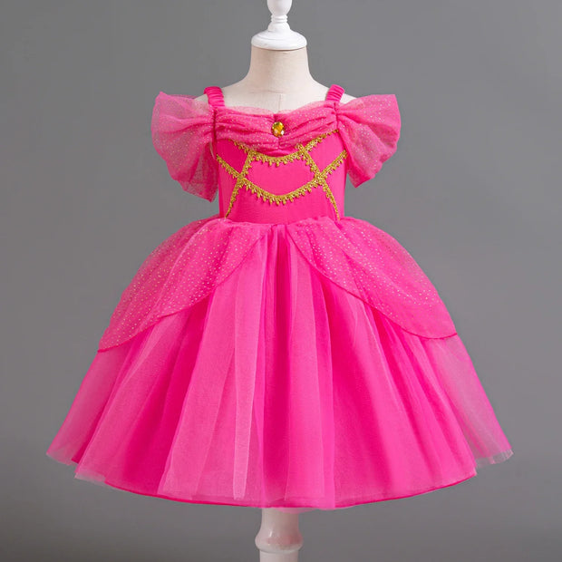Jasmine Costume for Kids Girl Fancy Birthday Party Gown Princess Dress Carnival Children Clothing 2024 New Halloween Disguise