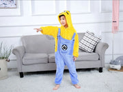 Kids Minions Kigurumi Onesie Cosplay Anime Costume Winter Flannel Kawaii Pajamas Halloween Christmas Clothes