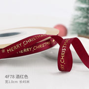 5Yards Christmas Ribbon Printed Christmas Polyester Ribbon For Handmade Design Christma Decoration DIY Cake Bouquet Gift Packing
