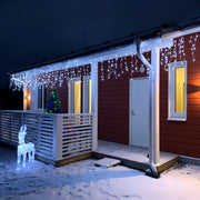 Solar Christmas Decorations Light Outdoor Waterproof Fairy String Curtain Lights for Xmas Eaves Window Party Yard Garden Indoor
