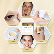 Snail Collagen Skin Care Set, 19pcs/set Moisturizing Facial Cleanser & Toner & Serum & Eye Cream & Essence Cream & Mask & Tool