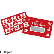 10pcs Christmas Scratch Cards Set DIY Gift Vouchers with Santa Claus & Tree Designs, Fun Holiday Party Game Prizes