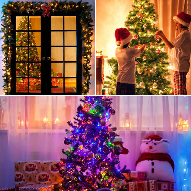 1/2/3Pcs LED String Light 10M/20M/30M Christmas Tree Fairy Outdoor Festoon 220V EU Plug/110V US Plug,Party Decor Lamp CW/WW/RGB
