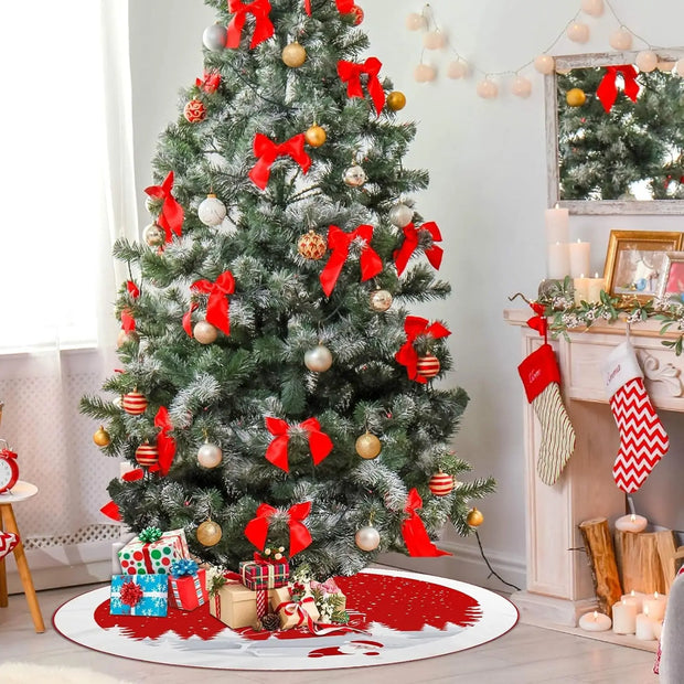 VIKAMA Cartoon Christmas Tree Skirt Suitable For Decoration At Christmas And New Year Parties Christmas Tree Dress Cushion