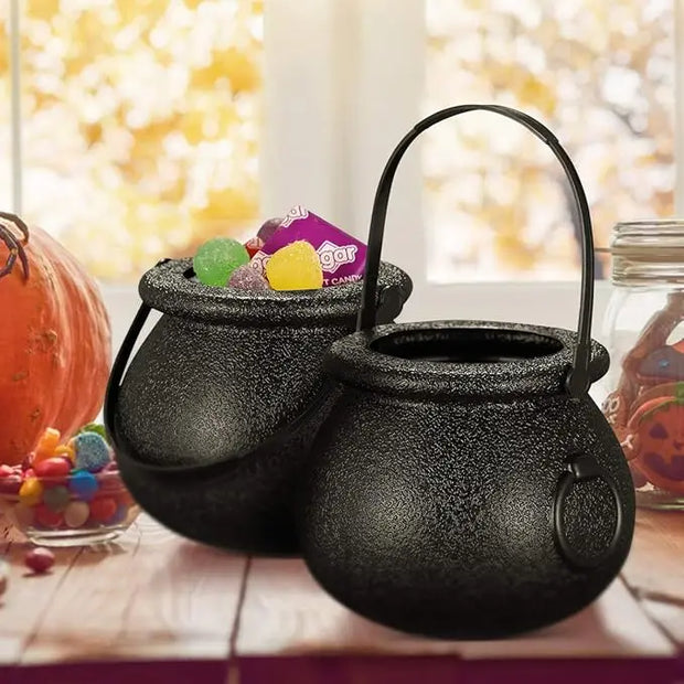 Witch Cauldron Buckets Set, Halloween Candy Bowls for Parties & Events, Perfect for Halloween, Easter, St. Patrick's Day