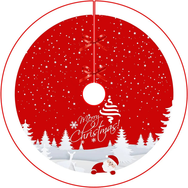 VIKAMA Cartoon Christmas Tree Skirt Suitable For Decoration At Christmas And New Year Parties Christmas Tree Dress Cushion