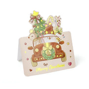 20/10/5/1Pcs Christmas Cards Greeting Invitations Foldable Bronzing Gifts Letter Home Xmas Party Envelope Decoration Accessories