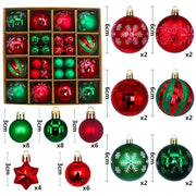 Christmas Tree Decoration 42PCS 6CM Balls Ornaments Set For Xmas Hanging Holiday Home Supplies Christmas Year Party Gifts New
