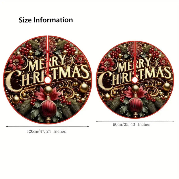 VIKAMA Christmas Tree Skirt, Christmas Tree Pad Decoration, Party New Year Home Christmas Scene Decoration, Room Decoration