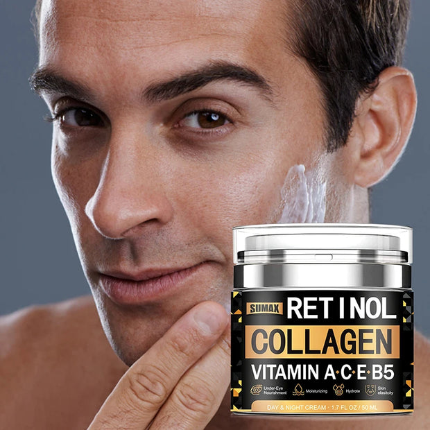 Retinol Collagen Face Cream Skincare Smooth Wrinkles  Moisturizing Brightening Hydrating Firming Facial Face Men Women Cosmetics