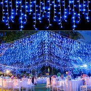 christmas outdoor decoration 4.5m Droop 0.4-0.6m curtain icicle string led lights 220V/110V New year Garden Xmas Wedding Party
