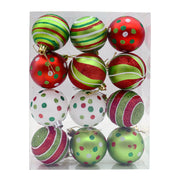 12pcs Christmas Ball Decoration Set 6cm Painted Electroplated Shiny Christmas Tree Decoration Ball Christmas Ball Party Pendants
