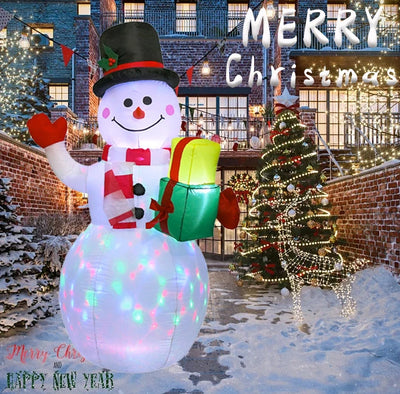 Christmas Decor Inflatable Model Santa Snowman Built-in LED Lights Xmas Party Indoor Outdoor Party & Holiday DIY Decorations