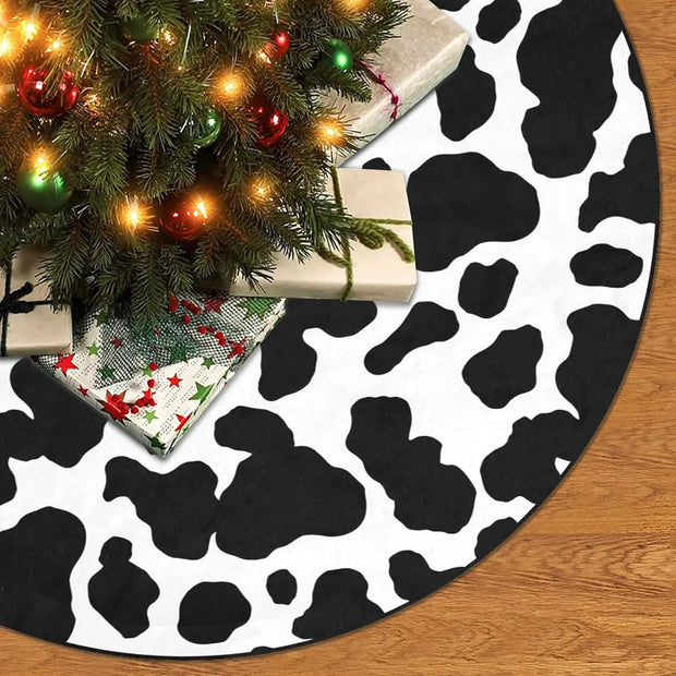 Forest Wreath Christmas Tree Skirt 36" Fall Tree Skirt Mushroom Fox Rabbit Deer Tree Mat for Thanksgiving Christmas