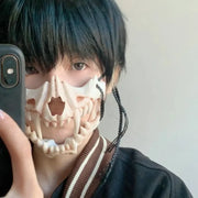 Halloween Skull Party Mask Anime Dragon God Skeleton Half Face Masks Bone Skull Animals Mask Cosplay Dance Prom Costume Props