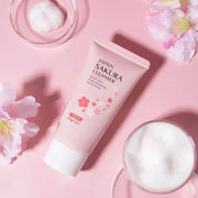 LAIKOU Sakura Facial Cleanser Foam Face Wash Remove Blackhead Moisturizing Shrink Pores Deep Cleaning Oil Control Skin Care 50g