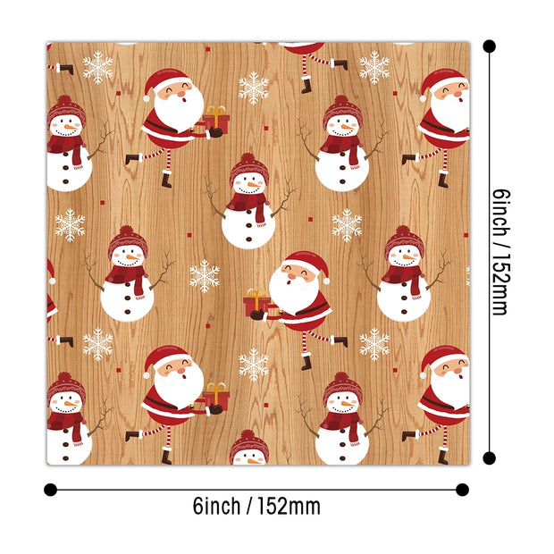 24pcs Christmas Decorative Scrapbook Paper,Christmas Gift Small Business Packaging,Cardmaking Craft For Journal Background Paper