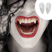 1-10 Pairs Adult Vampire False Teeth Transparent Dentures Fangs Zombie Tooth For Horror Bloody Halloween Party Decoration Props