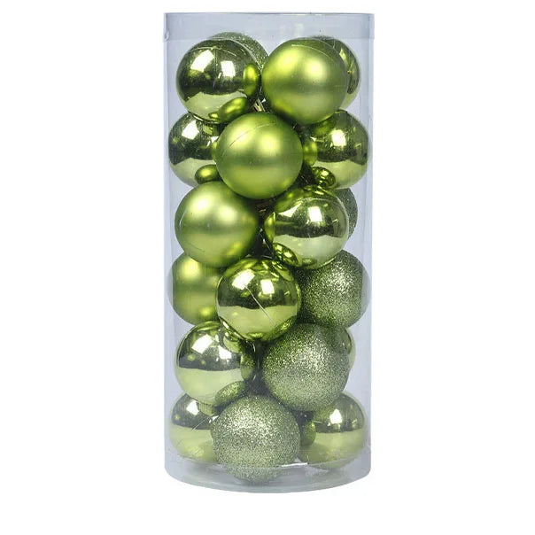 New 3/4/6/8cm Christmas Ball Ornaments Set Painted Plastics Christmas Tree Pendant Decoration Christmas Decoration Accessories