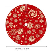90CM Cartoon Christmas Tree Skirt Crafts Tree Surround Base Set Merry Christmas Decorations for Home Xmas Ornaments Navidad