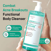 16.9 oz Salicylic Acid Body Wash, Gentle & Smoothing  Mild Exfoliating Daily Acne Body Wash Deep Cleanses Back Acne and Sebum