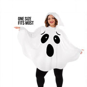 White Halloween Cloak Cape Fright Clothes Trick-or-Treat Spooky Pumpkin Cloak Black Eye Full Suit Ghost Cosplay Costume