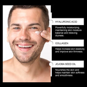 Collagen Anti Wrinkle Cream for Men Moisturizer Retinol Hyaluronic Acid Revitalizing Anti-Aging Reduce Fine Lines Night Lotion