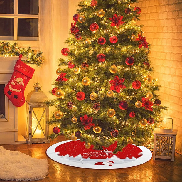 VIKAMA Cartoon Christmas Tree Skirt Suitable For Decoration At Christmas And New Year Parties Christmas Tree Dress Cushion