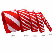 10 Yards Red White Candy Garland Gifts Wrapping Wreaths Bows Gift Box Bag Christmas Ribbon Red White Stripes Wholesale