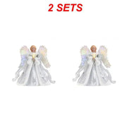 New Christmas Tree Decoration Golden Angel Dolls Tree Top Star LED Glowing Pendant Christmas Tree Top Decoratiostival decoration